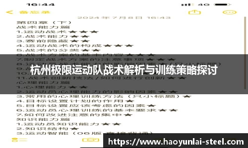 杭州极限运动队战术解析与训练策略探讨